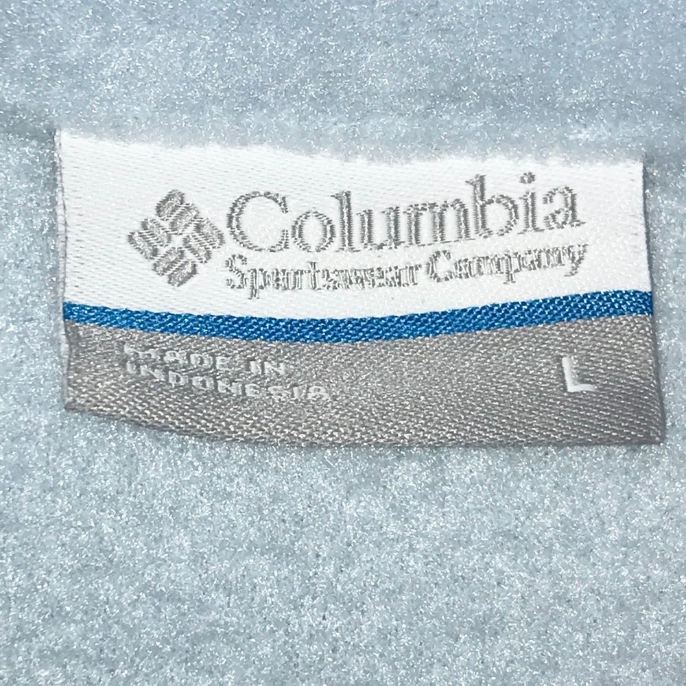 Columbia Benton Spring Fleece Vest Womens L Light Blue Full Zip Layering Outdoor - Picture 5 of 13